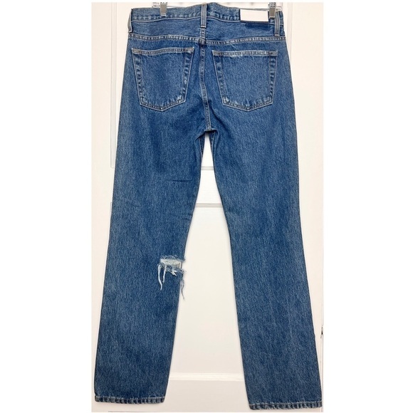 NWT RE/DONE 90s High Waist Destroyed Denim Straight Leg Relaxed Grunge Jean 26 - Picture 6 of 7